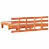 vidaXL Cadru de pat cu headboard Maro 150 x 200 cm Lemn de pin masiv
