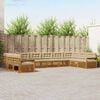 vidaXL Seturi de canapele 4 pcs Natural și Bej Lemn Solid de Acacia