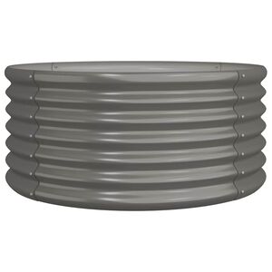 vidaXL Jardinieră grădină gri 80x80x36 cm oțel galvanizat
