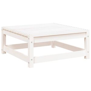 vidaXL Taburet de grădină, alb, 70x70x30 cm, lemn masiv de pin