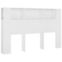 vidaXL Tăblie de pat cu dulap, alb, 160x18,5x104,5 cm