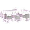 vidaXL Set canapele de grădină cu perne, 9 piese gri deschis poliratan