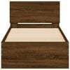 vidaXL Cadru de pat fără saltea, cu tăblie, stejar maro, 90x190 cm