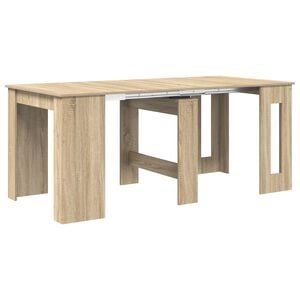 vidaXL Masă de dining 180 x 85 x 75 cm Lemn prelucrat Stejar Sonoma
