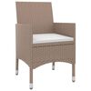 vidaXL Set mobilier de grădină cu perne, 5 piese, poliratan și sticlă