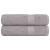 vidaXL Prosoape de baie, FROGN, 2 buc., gri, 100x150 cm, 360 g/m&sup2;