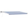 vidaXL Cadru manual de marchiză cu LED-uri Albastru și Alb 4 x 2 m