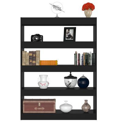 vidaXL Bibliotecă/Separator cameră, negru, 100x30x135 cm