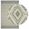 vidaXL Covor de zonă OLITE Natural și verde 160 x 230 cm PET