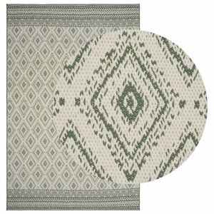 vidaXL Covor de zonă Natural și verde 160 x 230 cm PET