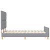 vidaXL Cadru de pat cu headboard Gri deschis 140 x 190 cm țesătură