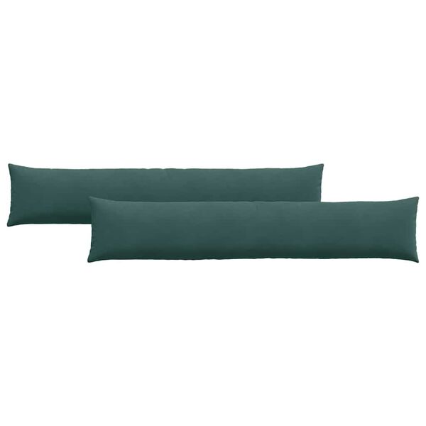 vidaXL Perne pentru canapea 2 pcs Verde închis 200 x 40 cm