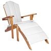 vidaXL Scaun Adirondack de grădină cu suport pentru picioare natural