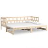 vidaXL Pat extensibil de zi, 2x(90x200) cm, lemn masiv de pin