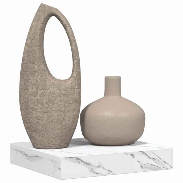 vidaXL Raft de perete Marmură albă 23 x 23,5 x 4 cm Lemn compozit