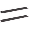 vidaXL Raft suspendat 2 buc. Negru 80 x 9 x 2,5 cm Oțel