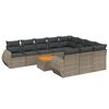 vidaXL Set canapele de grădină cu perne, 11 piese, gri, poliratan