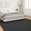 vidaXL Covor din Blană Faux de Iepure Olite Negru 200 x 200 cm