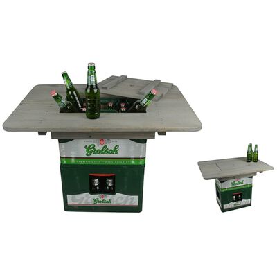 Esschert Design Blat de masă pentru lada de bere, gri