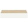 vidaXL Rafturi perete suspendate 2 buc. alb/stejar 23x23,5x3,8 cm MDF