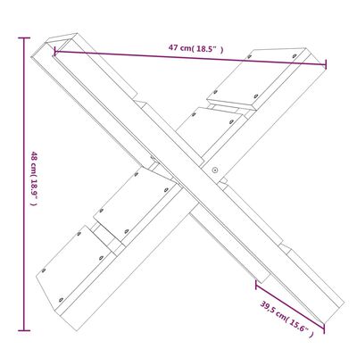 vidaXL Suport pentru bușteni alb 47x39,5x48 cm lemn masiv de pin