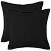 vidaXL Husă pentru pernă 2 buc. HOUTEN Negru 80 x 80 cm Boucl&eacute;