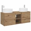 vidaXL Set de mobilier pentru baie 3 buc. Stejar Artizanal