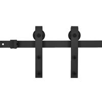 vidaXL Set feronerie pentru uși glisante SKIEN, negru, 183 cm, oțel