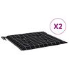 vidaXL Perne scaun grădină 2 buc negru model carouri 40x40x3 cm textil