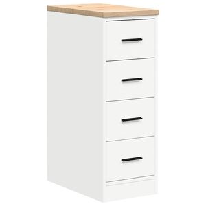 vidaXL Dulap depozitare garaj alb 30x51x85 cm lemn masiv de pin