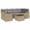 vidaXL Set de canapele pentru grădină Bej 55 x 55 x 37 cm poliratan