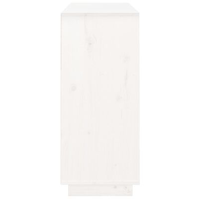 vidaXL Servantă, alb, 104,5x34x80 cm, lemn masiv de pin