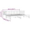 vidaXL Pat de zi extensibil, alb, 2x(90x200) cm, lemn masiv de pin