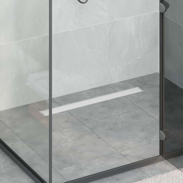 vidaXL 2 &icirc;n 1 Drenaj pentru duș Argintiu 70 cm Oțel inoxidabil 304