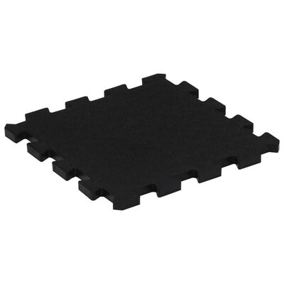 vidaXL Plăci de podea din cauciuc, 4 buc., negru, 16 mm, 30x30 cm