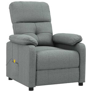 vidaXL Fotoliu de masaj, gri &icirc;nchis, material textil