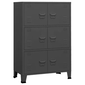 vidaXL Dulap industrial de depozitare, antracit, 75x40x115 cm, metal