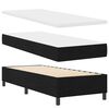 vidaXL Pat cu arcuri cu saltea cu headboard Negru 200 x 80 cm țesătură