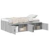 vidaXL Cadru de pat cu sertar Gri Sonoma 90 x 200 cm Lemn prelucrat