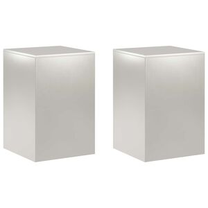 vidaXL Suport pentru plante 2 pcs Argintiu 40 x 40 x 60 cm Oțel