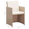 vidaXL Set mobilier de exterior cu perne, 17 piese, bej, poliratan