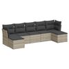 vidaXL Set canapele de grădină cu perne, 7piese gri deschis poliratan