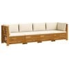 vidaXL Set de canapele de exterior 4 Bucată Maro Lemn Solid de Acacia