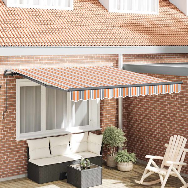 vidaXL Cortina Retractabilă Multicolour 350 x 250 cm Poliester și oțel