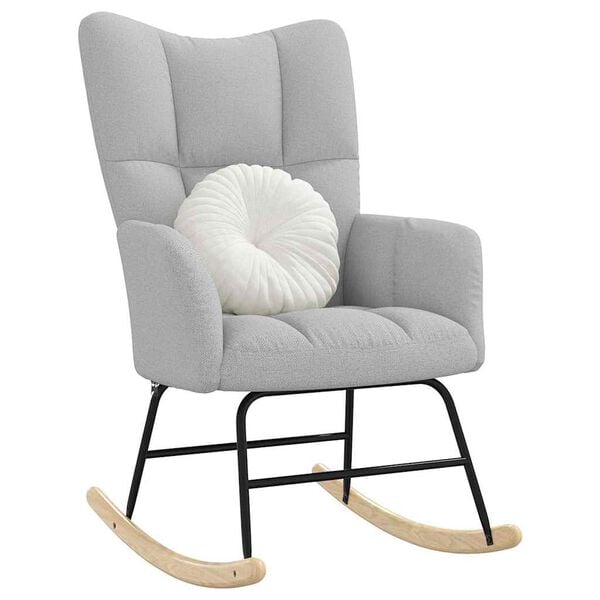 vidaXL Scaun balansoar din stofă gri nor