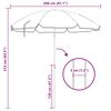 vidaXL Parasol de Plajă Albastru și Alb 206 x 206 x 212 cm