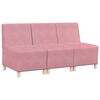 vidaXL Unitate Sofa Modulară Fără Brațe 3 pcs Roz 55 x 74 x 82 cm