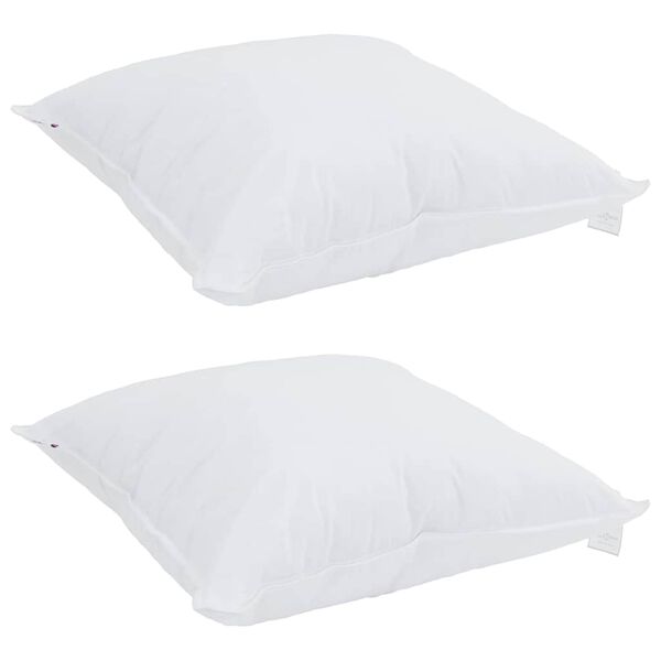 vidaXL Duvet cu perne cu pernă 3 pcs Alb Microfibră