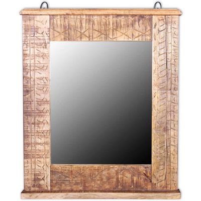 vidaXL Dulap de baie cu oglindă din lemn masiv de mango