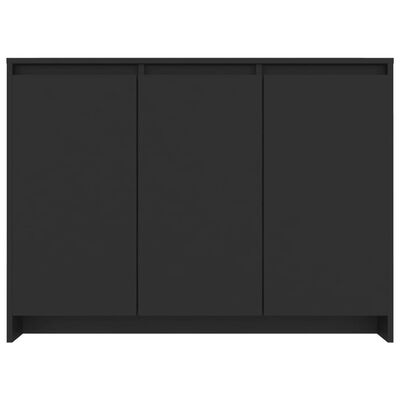 vidaXL Servantă, negru, 102x33x75 cm, PAL
